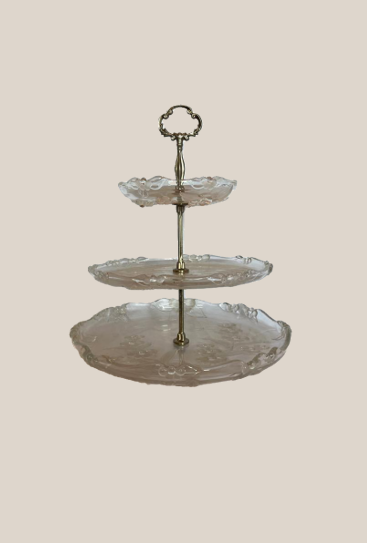 Cake stand - 3 tier clear